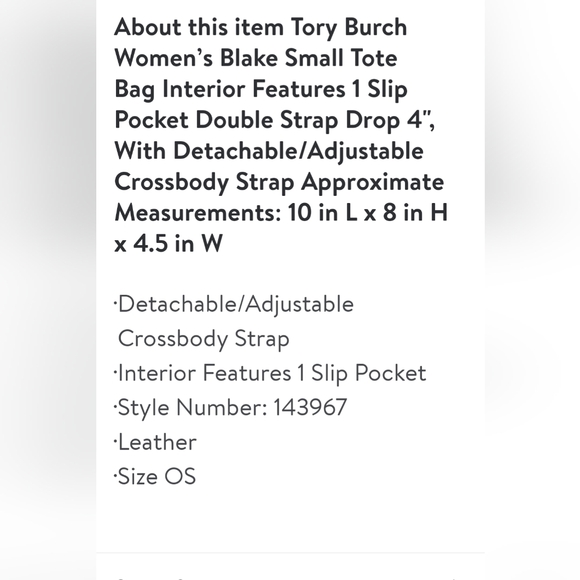 Tory Burch Blake handbag NWT - Picture 16 of 16